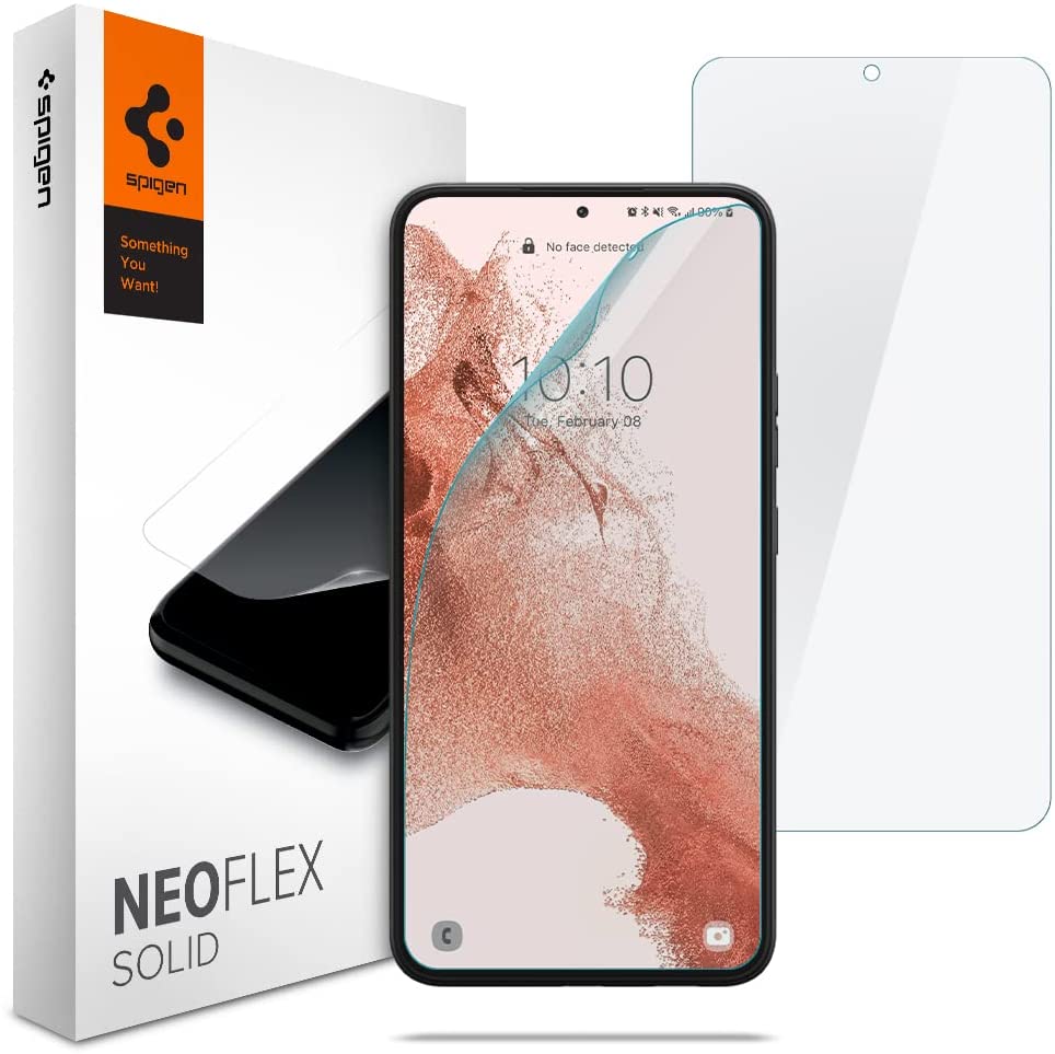Spigen NeoFlex S22 Solid Screen Protector Designed for Galaxy S22 (2022) [2 Pack] - Case Friendly