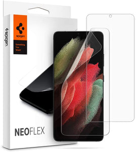 S21 Plus Spigen NeoFlex Screen Protector Designed for Samsung Galaxy S21 Plus (2021) [2 Pack] - Case Friendly