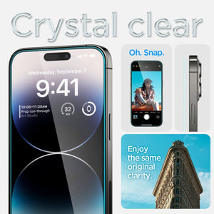 iPhone 14 Pro Spigen Tempered Glass Screen Protector [GlasTR EZ FIT] 2 Pack
