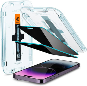 14 Pro Max Privacy Spigen Tempered Glass Screen Protector [GlasTR EZ FIT - Privacy] Designed for iPhone 14 Pro Max [Case Friendly] - 2 Pack