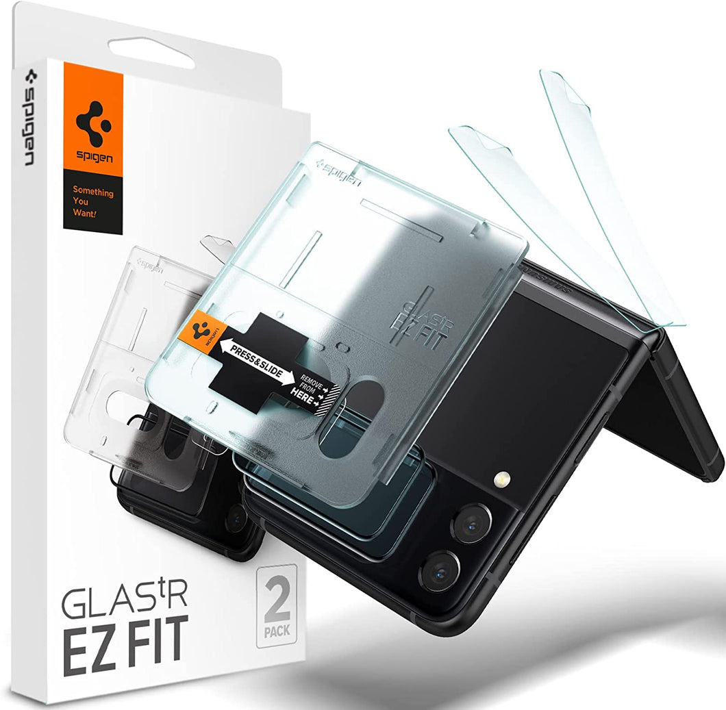 Z flip 4-Spigen Tempered Glass Screen Protector designed
