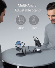 Cargar imagen en el visor de la galería, Anker Magnetic Wireless Charger, 633 MagGo 2-in-1 Wireless Charging Station
