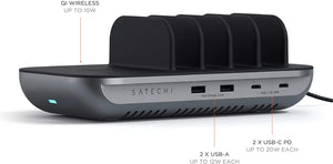 Satechi Dock5 Multi-Device Charging Station with Wireless Charging. Compatible with 2021 iPad Pro M1, 2020 iPad Air, iPhone 13 Pro Max/13 Pro/13 Mini/13