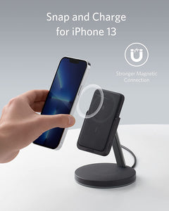 Anker Magnetic Wireless Charger, 633 MagGo 2-in-1 Wireless Charging Station