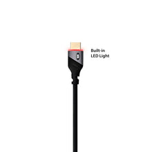 Cargar imagen en el visor de la galería, Monster High Speed 4K HDR HDMI Cable with Built-in Red LED Light - 6ft
