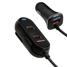 Cargar imagen en el visor de la galería, Monster  - 7.2 AMP + 18w PD  Car Charger
