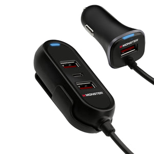 Monster  - 7.2 AMP + 18w PD  Car Charger