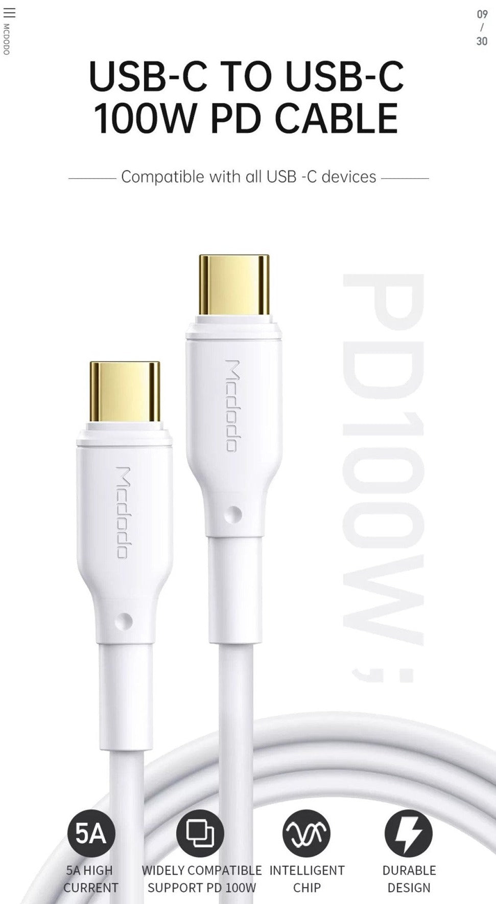 Mcdodo- Type- C to Type -C Data Cable - 1.2 m CA-8350